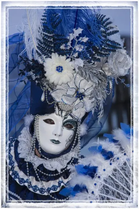 Framed Print : Elaborate costume for Carnival Venice Italy