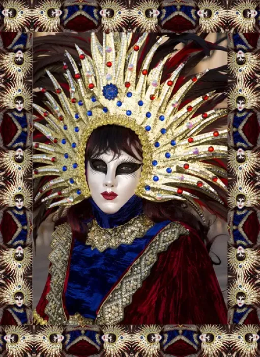 Framed Print : Elaborate costume for Carnival Venice Italy Framed Print : Elaborate costume for Carnival Venice Italy