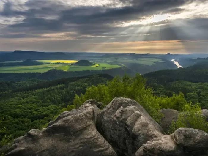 Framed Print : Elbe Sandstone Mountains (Elbsandsteingebirge) in the Saxon Switzerland NP (Saechsische Framed Print : Elbe Sandstone Mountains (Elbsandsteingebirge) in the Saxon Switzerland NP (Saechsische