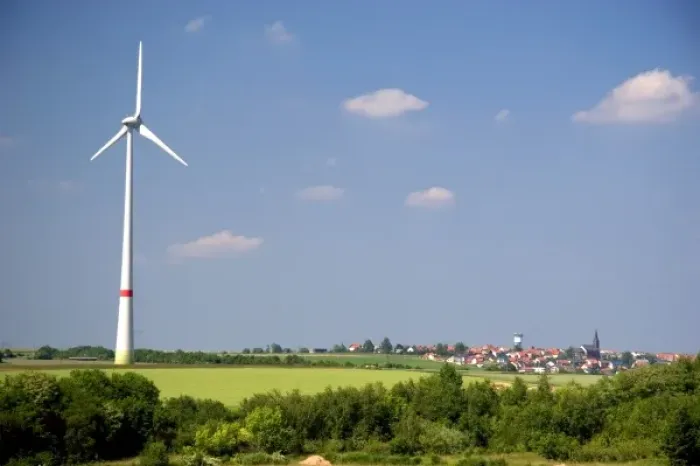 Framed Print : Electricity wind generator in northwest Germany Framed Print : Electricity wind generator in northwest Germany