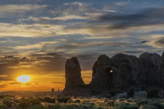 Framed Print : The Elephants Parade at Sunset, The Windows, Arches National Park, Utah, US
