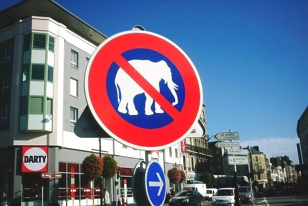 No Elephants Sign, Royal Deluxe, Le Havre, France