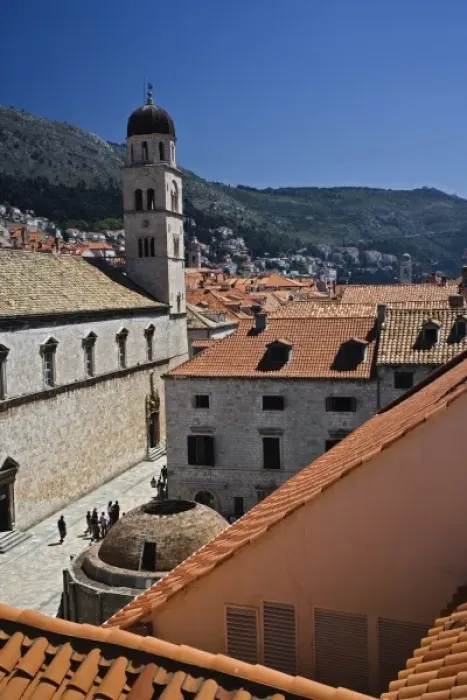 Framed Print : Elevated view of Old Town Dubrovnik, Croatia a UNESCO World Heritage Site Framed Print : Elevated view of Old Town Dubrovnik, Croatia a UNESCO World Heritage Site