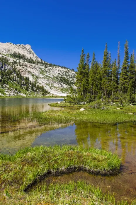 Framed Print : Elizabeth Lake under Unicorn Peak, Tuolumne Meadows, Yosemite National Park, California, USA