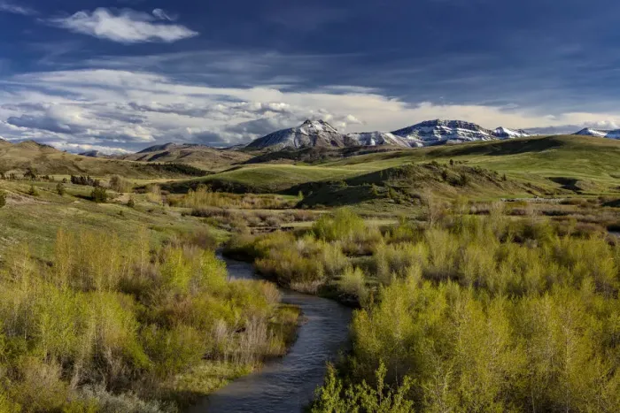 Framed Print : Elk Creek with fresh snow on Steamboat Mountain along the Rocky Mountain Front near Framed Print : Elk Creek with fresh snow on Steamboat Mountain along the Rocky Mountain Front near
