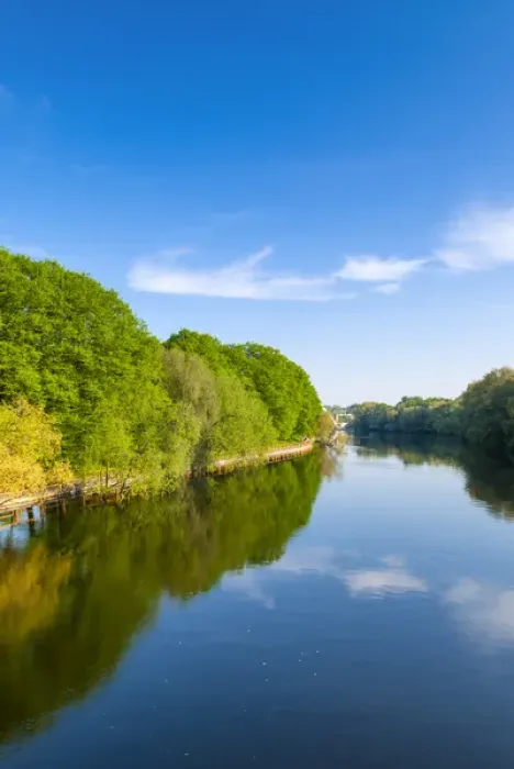 Framed Print : Emajogi River, Tartu, Estonia, Baltic States, Europe