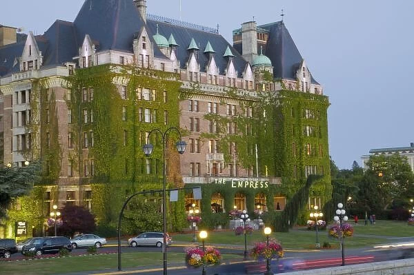 The Empress Hotel at the inner harbour in Victoria British Columbia