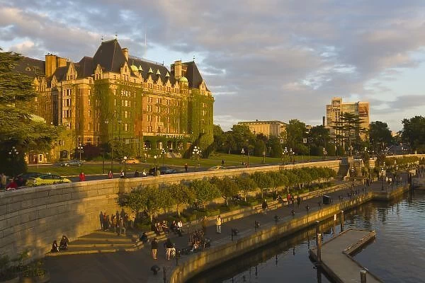 Empress Hotel and Inner Harbour waterfront, Victoria, Vancouver Island, British Columbia