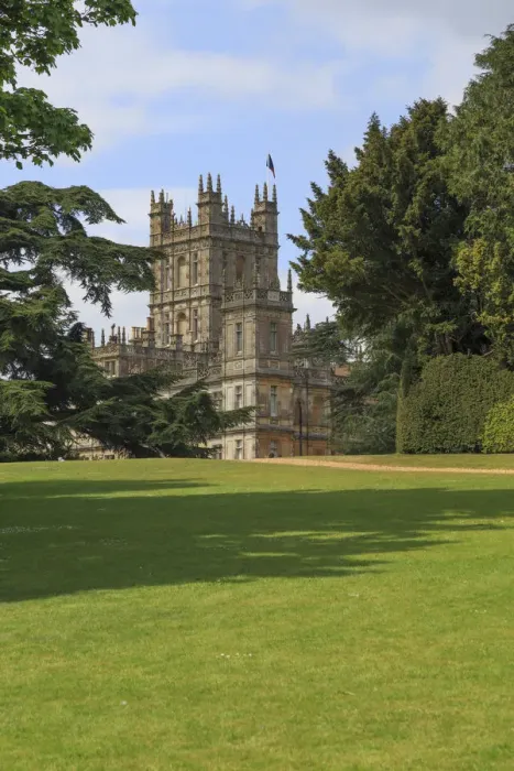 Framed Print : England, Hampshire. 2 May 2017. Highclere Castle. Jacobethan style country house Framed Print : England, Hampshire. 2 May 2017. Highclere Castle. Jacobethan style country house