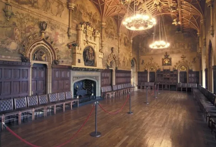 Framed Print : England, Wales, Cardiff. Cariff Castle, Great Hall