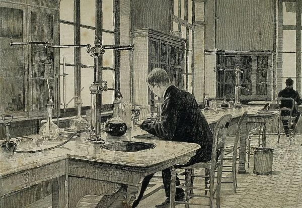 Engraving of Louis Pasteur French chemist and bacteriologist