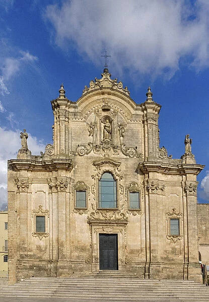 Entrance to the Church of Saint Francis of Assisi in Matera