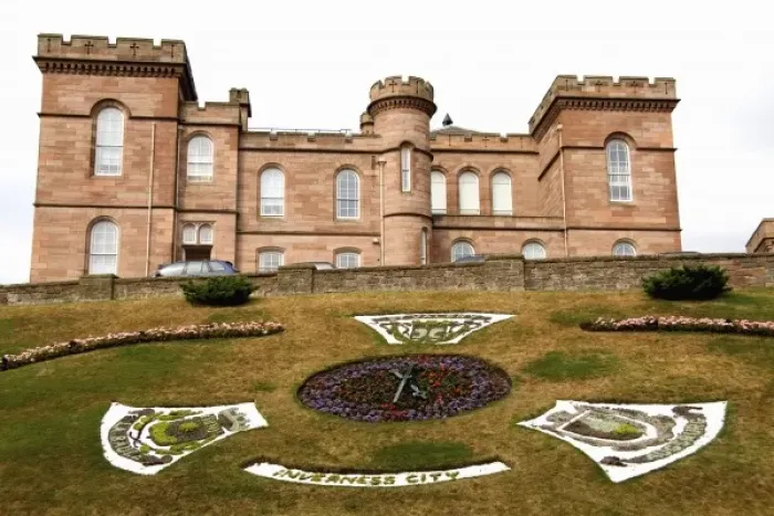 Framed Print : Front entrance of the famous Inverness Castle in quaint town of Inverness Scotland Framed Print : Front entrance of the famous Inverness Castle in quaint town of Inverness Scotland