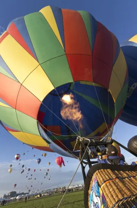Framed Print : Envelope inflation at the Albuquerque Hot Air Balloon Fiesta, New Mexico Framed Print : Envelope inflation at the Albuquerque Hot Air Balloon Fiesta, New Mexico