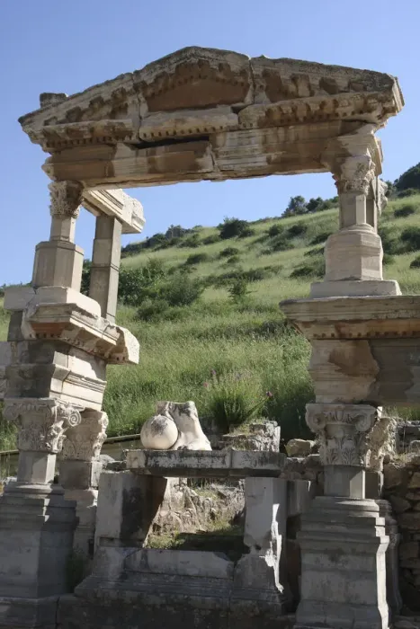 Framed Print : Ephesus, Turkey. Top of the Fountain of Trajan, Ephesus