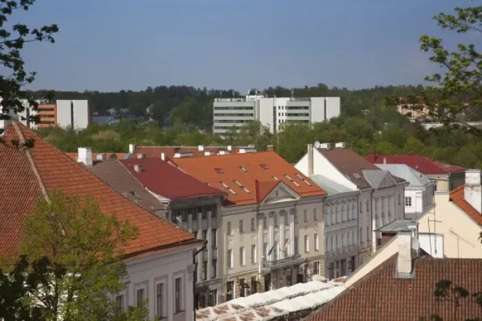 Framed Print : Estonia, Southeastern Estonia, Tartu, Toomemagi, Cathedral Hill, elevated town view Framed Print : Estonia, Southeastern Estonia, Tartu, Toomemagi, Cathedral Hill, elevated town view