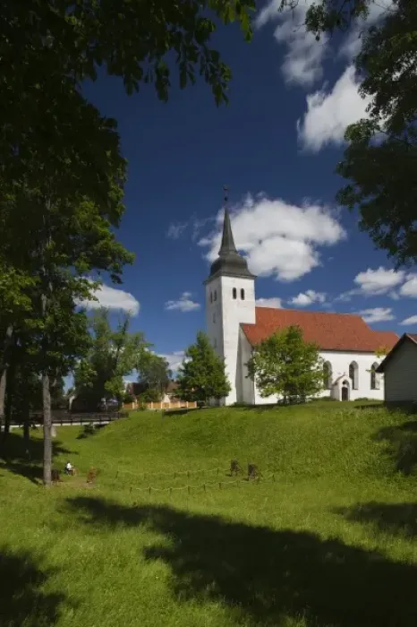 Framed Print : Estonia, Southwestern Estonia, Viljandi, Castle Park, St. Johns Church Framed Print : Estonia, Southwestern Estonia, Viljandi, Castle Park, St. Johns Church