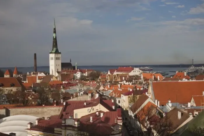 Framed Print : Estonia, Tallinn, Toompea area, view of Old Town from Toompea, late afternoon Framed Print : Estonia, Tallinn, Toompea area, view of Old Town from Toompea, late afternoon