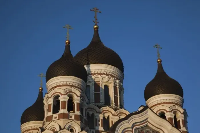 Framed Print : Estonia, Tallinn, Toompea area, Alexander Nevsky Russian Orthodox Cathedral, sunset
