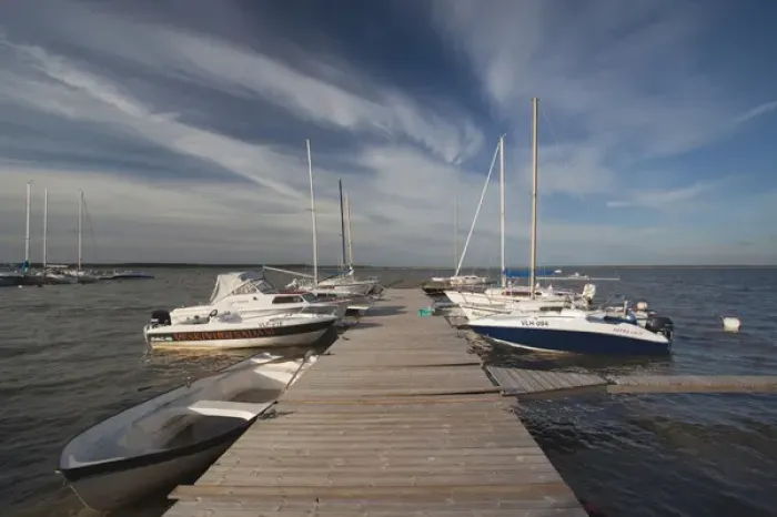 Framed Print : Estonia, Western Estonia, Haapsalu, Haapsalu Bay marina