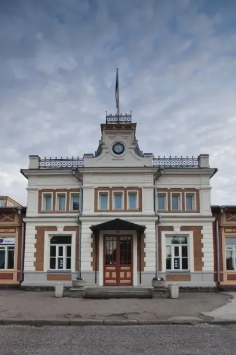 Framed Print : Estonia, Western Estonia, Haapsalu, train station and Railway Museum