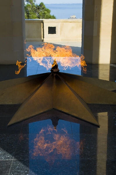 Eternal flame in the Sahidler Xiyabani, Martyr monument, on the Martyr lane, Baku