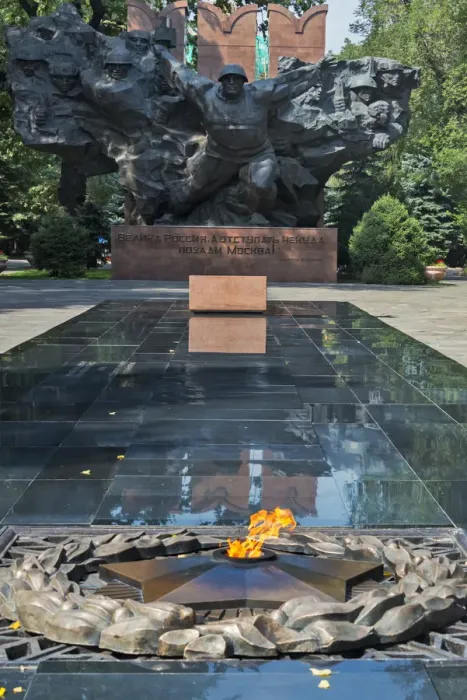 Framed Print : Eternal flame at World War II Memorial in Panfilov Park, Almaty, Kazakhstan Framed Print : Eternal flame at World War II Memorial in Panfilov Park, Almaty, Kazakhstan