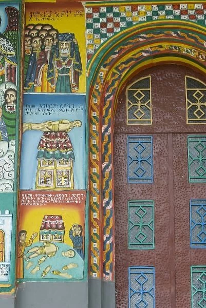 Ethiopia: Tigray Region, Axum, Christ Church, exterior (built and painted in 1960 s