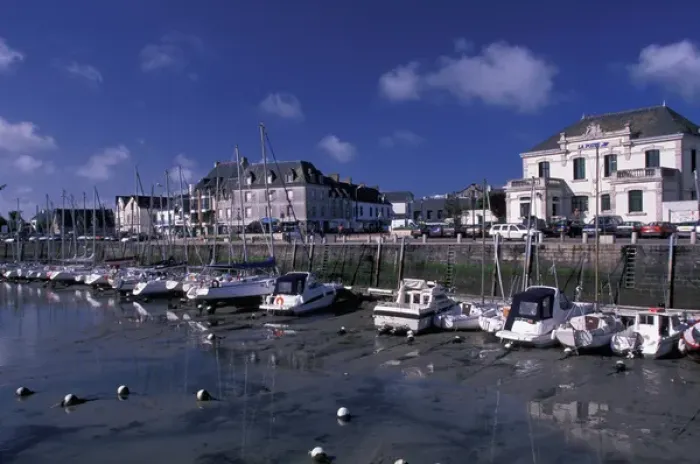 Framed Print : EU, France, Brittany, Loire Atlantique, Le Croisic. Harbor view of coastal resort town Framed Print : EU, France, Brittany, Loire Atlantique, Le Croisic. Harbor view of coastal resort town