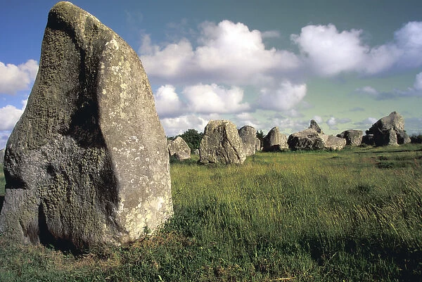EU, France, Brittany, Morbihan, Carnac. Alignments de Kerlescan, Megalithic Stones