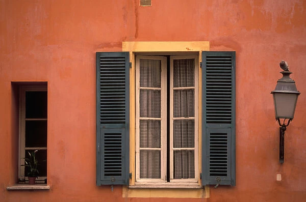 EU, France, Cote D Azur  /  French Riviera, Nice. Old Nice, Window detail
