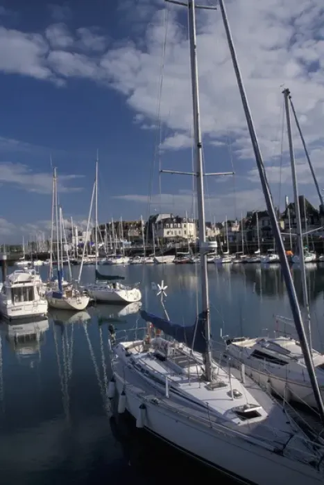 Framed Print : EU, France, Normandy, Calvados, Deauville. Marina Framed Print : EU, France, Normandy, Calvados, Deauville. Marina