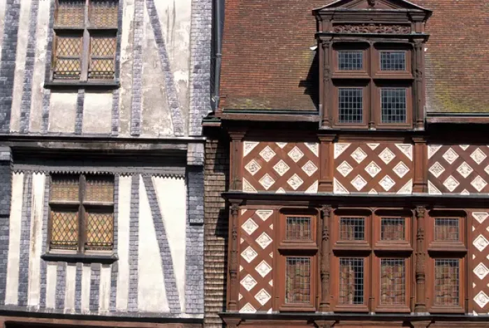 Framed Print : EU, France, Normandy, Seine, Rouen, Maritime. Half timbered buildings, Old Rouen Framed Print : EU, France, Normandy, Seine, Rouen, Maritime. Half timbered buildings, Old Rouen