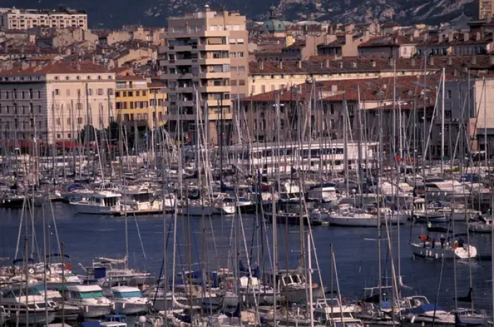 Framed Print : EU, France, Provence, Bouches-du-Rhone, Marseille. Vieux Port in daytime Framed Print : EU, France, Provence, Bouches-du-Rhone, Marseille. Vieux Port in daytime