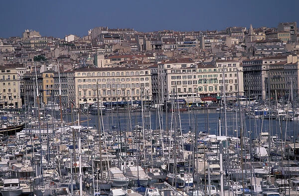 EU, France, Provence, Bouches-du-Rhone, Marseille, Vieux Port in daytime