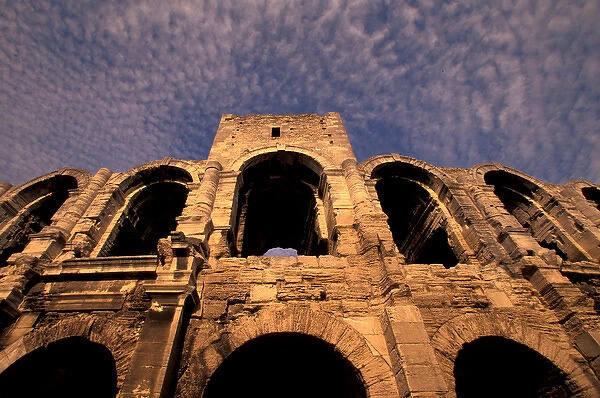 EU, France, Provence, Bouches-du-Rhone, Arles. Roman Amphitheater (Arenes), built