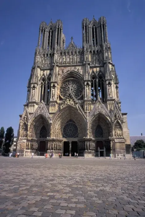 Framed Print : EU, France, Reims, Marne, Champagne, Cathedral