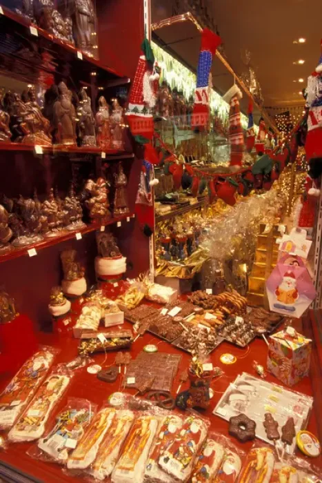 Framed Print : EU, France, Saverne. Christmas window, confectionary shop Framed Print : EU, France, Saverne. Christmas window, confectionary shop