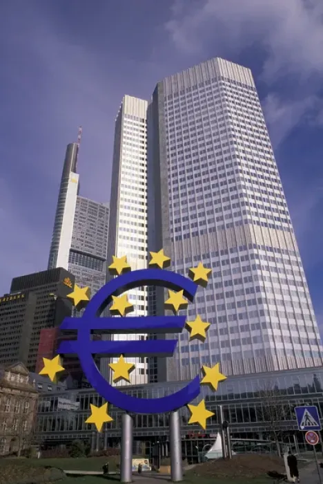 Framed Print : EU, Germany, Frankfurt. Euro Building Framed Print : EU, Germany, Frankfurt. Euro Building