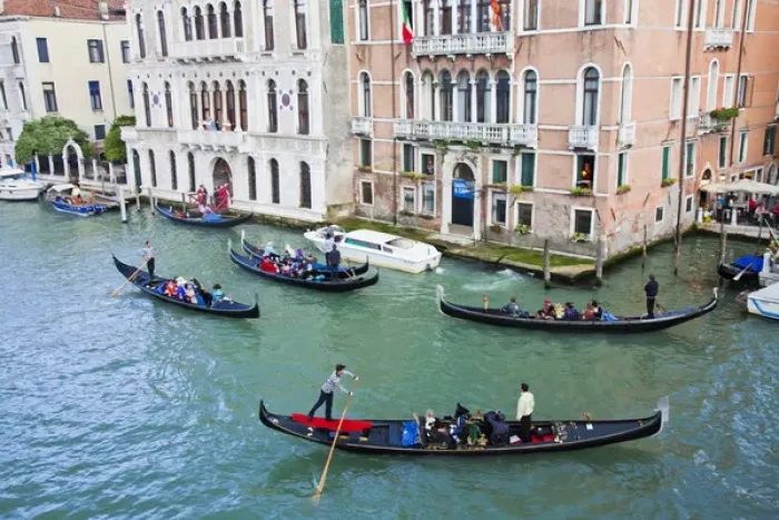 Framed Print : Euorpe; Italy; Venice; Gondolas with with riders dressed in carnival Attire Framed Print : Euorpe; Italy; Venice; Gondolas with with riders dressed in carnival Attire