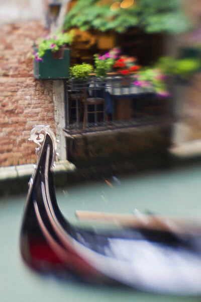 Euorpe; Italy; Venice; Selective Focus of Gondola Bows