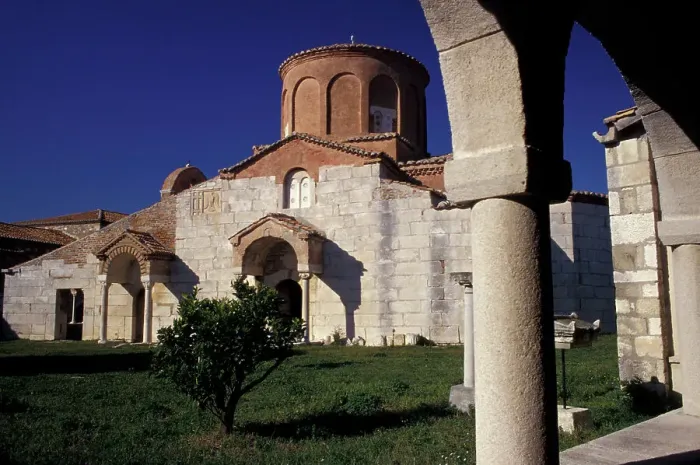 Framed Print : Europe, Albania, Apollonia. Saint Mary Byzantine church
