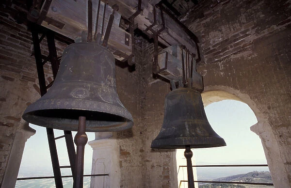 Europe, Albania, Ardenice. Monastery bells