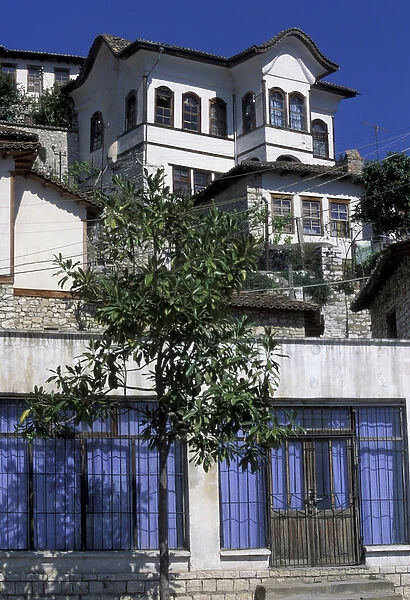 Europe, Albania, Berat. Turkish style houses