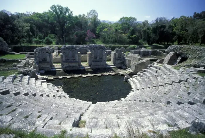 Framed Print : Europe, Albania, Butrint. Greek theatre, 6th century BC Framed Print : Europe, Albania, Butrint. Greek theatre, 6th century BC