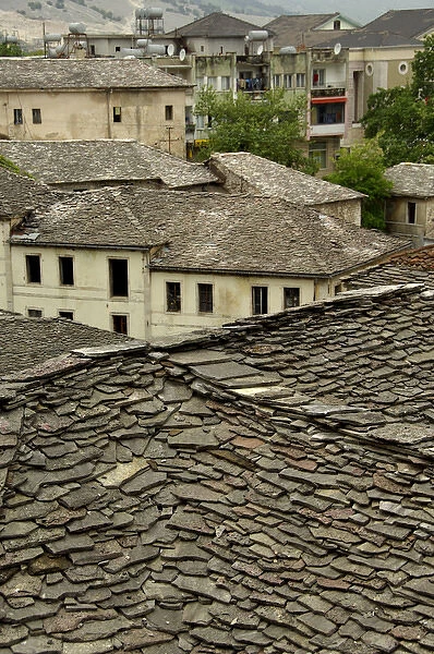 Europe, Albania, Gjirokastra. Well preserved Ottoman town aka The Stone City. UNESCO