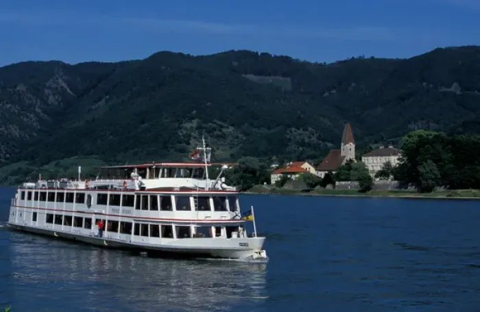 Framed Print : Europe, Austria, Danube River boat trip near Melk