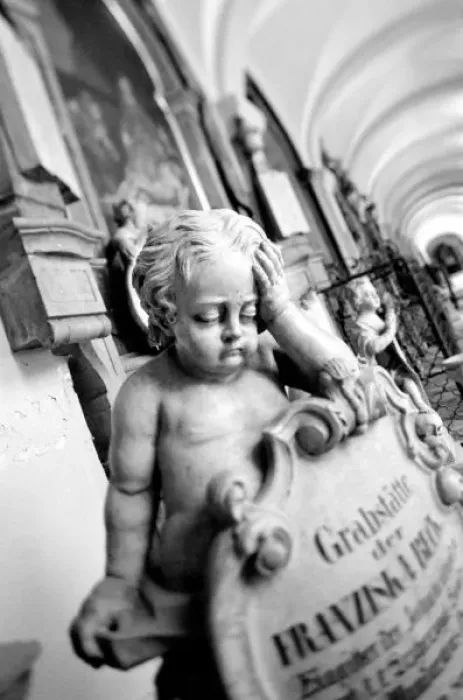 Framed Print : Europe, Austria, Salzburg. Cherub and monument at Sebastianskirche Cemetary Framed Print : Europe, Austria, Salzburg. Cherub and monument at Sebastianskirche Cemetary