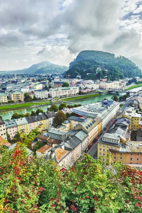 Framed Print : Europe, Austria, Salzburg, Morning fog lifts over Salzburg, home of Mozart and one Framed Print : Europe, Austria, Salzburg, Morning fog lifts over Salzburg, home of Mozart and one