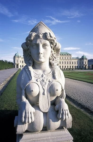 Europe, Austria, Vienna. Belvedere Palace, Sphinx Statue